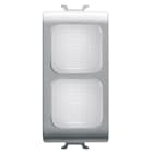 GEWISS - GEWGW14628 SPIA DI SEGNALAZIONE DOPPIA - OPALE - 1 MODULO - TITANIO - CHORUSMART