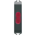 GEWISS GEWGW12643 SPIA DI SEGNALAZIONE ROSSO 1/2M NERO