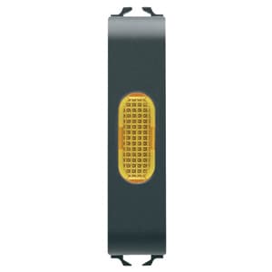 GEWISS - GEWGW12644 SPIA DI SEGNALAZIONE SINGOLA - AMBRA - 1/2 MODULO - NERO SATINATO - CHORUSMART