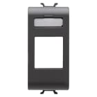 GEWISS - GEWGW12431 ADATTATORE PREDISPOSTO PER LALLOGGIAMENTO DI CONNETTORI DATI - TIPO AMP/KEYSTONE JACK - 1 MODULO - NERO SATINATO - CHORUSMART