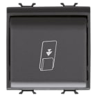 GEWISS - GEWGW12039 INTERRUTTORE UNIVERSALE A BADGE - UNIPOLARE NA 16AX - ILLUMINABILE - 2 MODULI - NERO SATINATO - CHORUSMART
