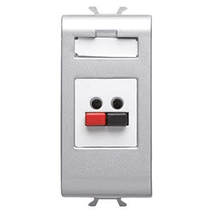 GEWISS - GEWGW14458 PRESA AUDIO VIDEO - DIFFUSIONE SONORA - 1 MODULO - TITANIO -CHORUSMART
