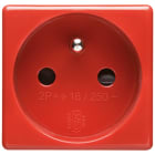 GEWISS - GEWGW20312 PRESA STANDARD FRANCESE 250V ac - PER LINEE DEDICATE - 2P+T 16A - 2 MODULI - ROSSO - SYSTEM