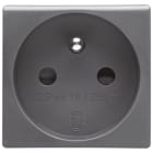 GEWISS - GEWGW21207 PRESA STANDARD FRANCESE 250V ac - 2P+T 16A - 2 MODULI - SYSTEM BLACK