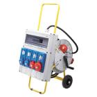 GEWISS - GEWGW68424N Q-DIN 20 ASC - MOBILE E PORTATILE - CON CARRELLO - 2 2P+T 16A IB + 1 3P+T 16A IB + 1 3P+T 32A IB - IP65