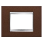 GEWISS - GEWGW16203MD PLACCA LUX 3P METAL FINITURA ACIDATA