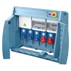 GEWISS - GEWGW68473 Q-BOX 6 - CON SPINA FISSA - CABLATO - 3 2P+T 16A + 3 3P+T 16A - IP55
