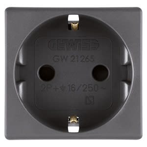GEWISS - GEWGW21265 PRESA 2P+T 16A ST.TEDESCO SY/BK