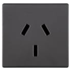 GEWISS - GEWGW21248 PRESA STANDARD ARGENTINO 250V ac - 2P+T 10A - SPINOTTI PIATTI - 2 MODULI- SYSTEM BLACK