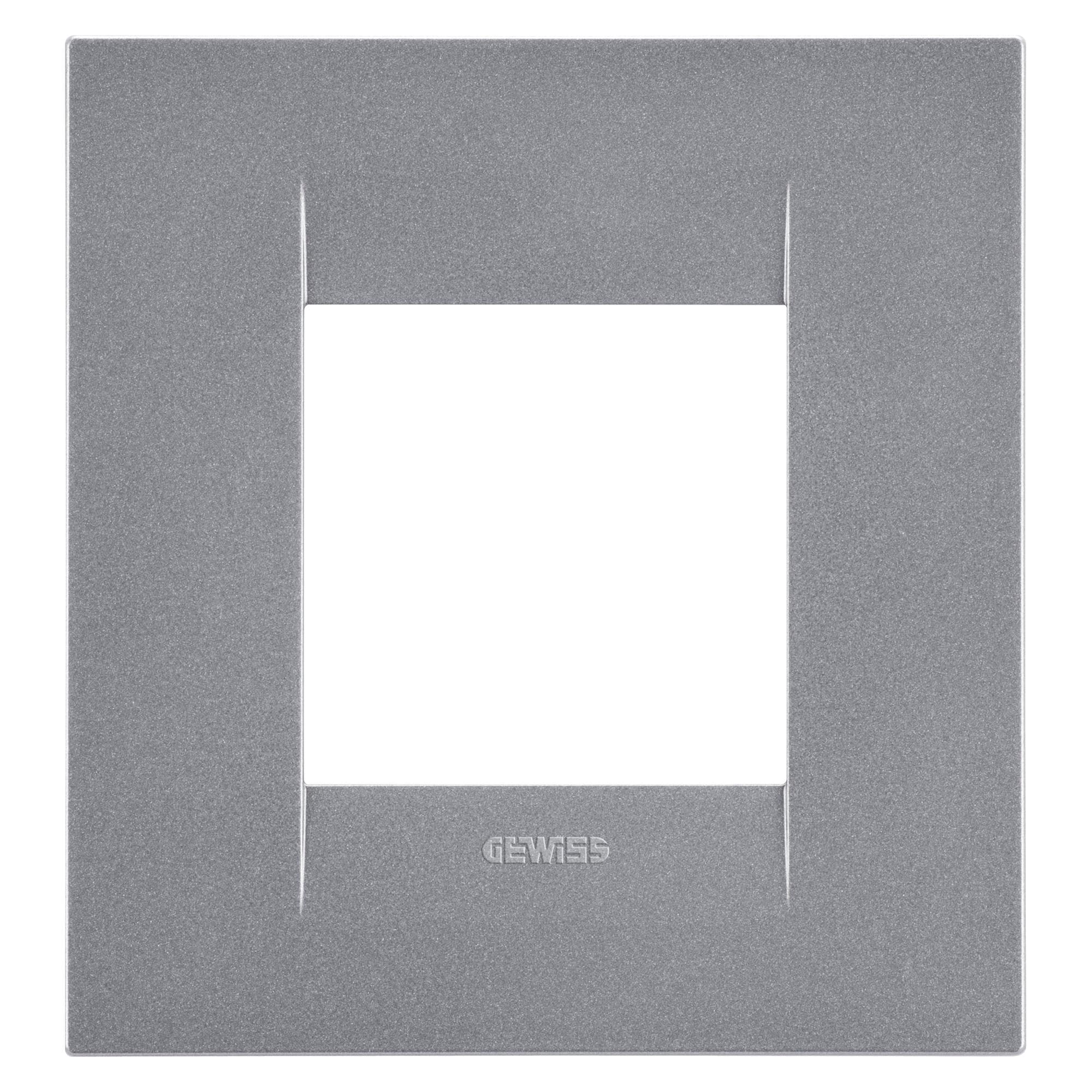 GEWISS - GEWGW16422VT PLACCA GEO INTERNATIONAL - IN TECNOPOLIMERO VERNICIATO - 2 POSTI - TITANIO - CHORUSMART