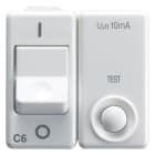 GEWISS - GEWGW20448 INTERRUTTORE AUTOMATICO MAGNETOTERMICO DIFFERENZIALE - 230V ac - CLASSE A - 1P+N 6A 3kA 30mA CURVA C - 2 MODULI - SYSTEM WHITE