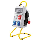 GEWISS - GEWGW68401N Q-DIN 10 ASC - MOBILE E PORTATILE - CON CARRELLO - 2 2P+T 16A IEC309 + 1 3P+T 16A IEC 309 + 1 PRESA STANDARD TEDESCO 16A - IP44