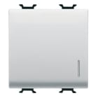 GEWISS - GEWGW10172F PULSANTE UNIPOLARE 250V ac - MORSETTI CABLAGGIO RAPIDO - NA 16A ILLUMINABILE - CON DIFFUSORE - 2 MODULI - BIANCO LUCIDO - CHORUSMART