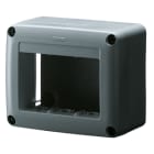 GEWISS - GEWGW27616 SCATOLA PORTAPPARECCHI SYSTEM - 3 POSTI - ANTRACITE RAL 7021 - USO BATTISCOPA E CORNICE