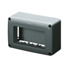 GEWISS - GEWGW27622 SCATOLA PORTAPPARECCHI SYSTEM - 4 POSTI - ANTRACITE RAL 7021 - USO BATTISCOPA E CORNICE