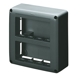 GEWISS - GEWGW27628 SCATOLA PORTAPPARECCHI SYSTEM - 8 POSTI - ANTRACITE RAL 7021 - USO BATTISCOPA E CORNICE