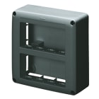 GEWISS - GEWGW27628 SCATOLA PORTAPPARECCHI SYSTEM - 8 POSTI - ANTRACITE RAL 7021 - USO BATTISCOPA E CORNICE