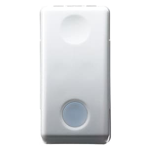 GEWISS - GEWGW20531 PULSANTE UNIPOLARE 250V ac - NC 10A - ILLUMINABILE - CON LENTE NEUTRA SOSTITUIBILE - 1 MODULO - SYSTEM WHITE
