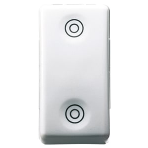 GEWISS - GEWGW20520 PULSANTE UNIPOLARE 250V ac - NA+NA 10A - CON INTERBLOCCO - SIMBOLO DOPPI CERCHI - 1 MODULO - SYSTEM WHITE