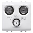 GEWISS GEWGW10382 PRESA TV+FM+SAT 2M BIANCO