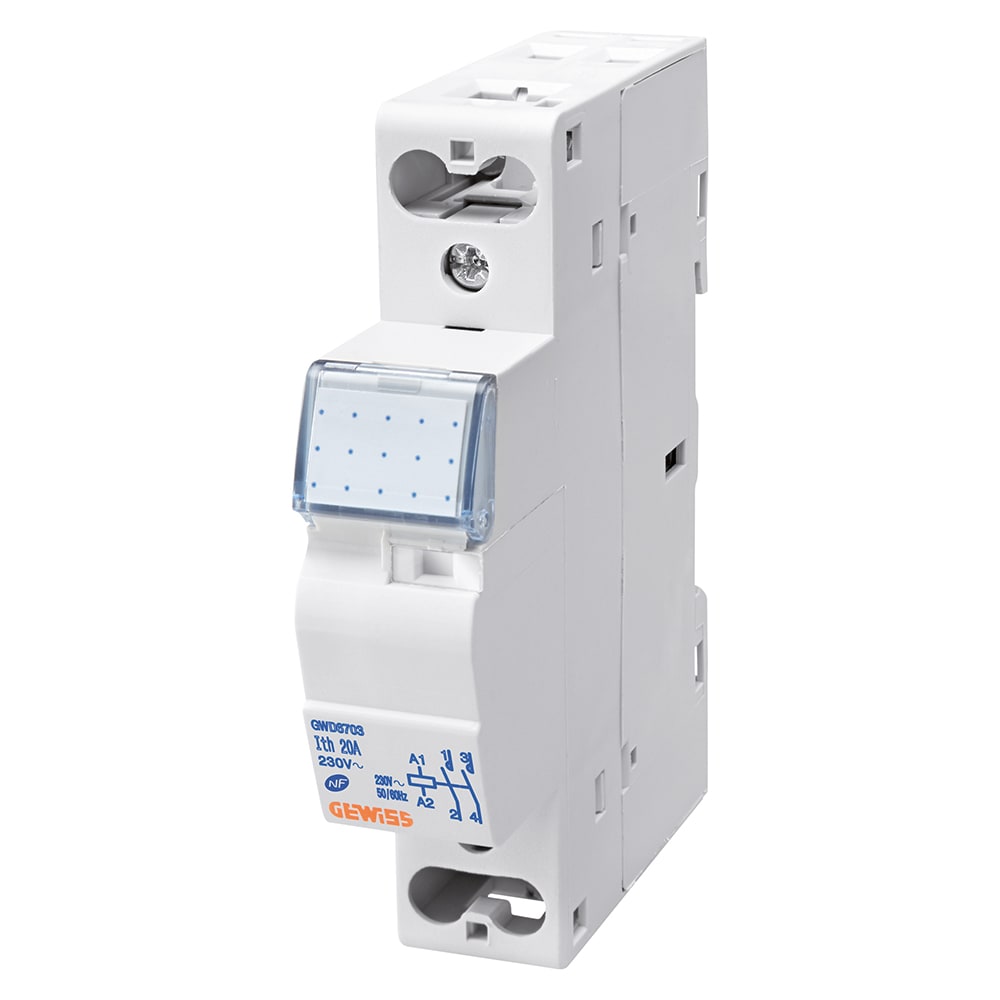 GEWISS - GEWGWD6707 CONTATTORE CTR - 20A 1NA+1NC 230V - 1MODULO