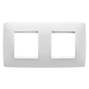 GEWISS - GEWGW16123TB PLACCA ONE INTERNATIONAL - IN TECNOPOLIMERO - 2+2 POSTI ORIZZONTALE - BIANCO - CHORUSMART