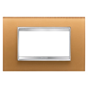 GEWISS - GEWGW16204CO PLACCA LUX 4P VETRO OCRA