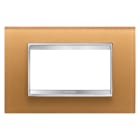 GEWISS - GEWGW16204CO PLACCA LUX 4P VETRO OCRA