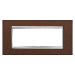 GEWISS - GEWGW16206MD PLACCA LUX 6P METAL FINITURA ACIDATA