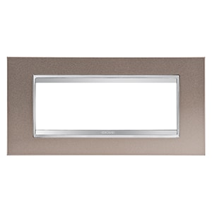 GEWISS - GEWGW16206MP PLACCA LUX 6P METAL.BRONZO PERLATO