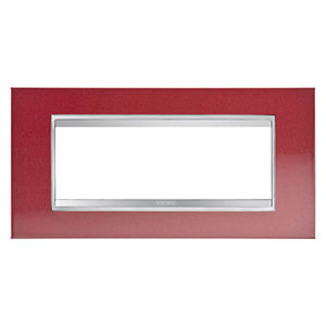 GEWISS - GEWGW16206MR PLACCA LUX 6P METAL.ROSSO GLAMOUR