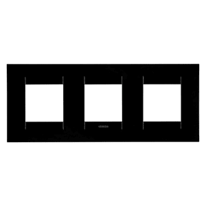 GEWISS - GEWGW16426TN PLACCA GEO INTERNATIONAL - IN TECNOPOLIMERO - 2+2+2 POSTI ORIZZONTALE - NERO TONER - CHORUSMART