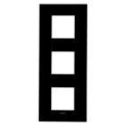 GEWISS - GEWGW16427TN PLACCA GEO INTERNATIONAL - IN TECNOPOLIMERO - 2+2+2 POSTI VERTICALE - NERO TONER - CHORUSMART