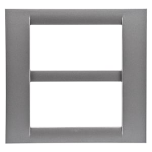 GEWISS - GEWGW22287 PLACCA VIRNA - IN TECNOPOLIMERO FINITURA LUCIDA - 8 POSTI (4+4 SOVRAPPOSTI) - TITANIO METALLIZZATO - SYSTEM