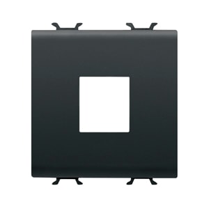 GEWISS - GEWGW12433 ADATTATORE PREDISPOSTO PER LALLOGGIAMENTO DI CONNETTORI DATI - TIPO AMP/KEYSTONE JACK - 2 MODULI - NERO SATINATO - CHORUSMART