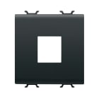 GEWISS - GEWGW12433 ADATTATORE PREDISPOSTO PER LALLOGGIAMENTO DI CONNETTORI DATI - TIPO AMP/KEYSTONE JACK - 2 MODULI - NERO SATINATO - CHORUSMART