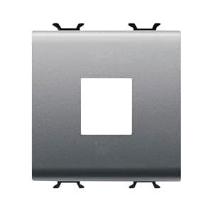 GEWISS - GEWGW14433 ADATTATORE PREDISPOSTO PER LALLOGGIAMENTO DI CONNETTORI DATI - TIPO AMP/KEYSTONE JACK - 2 MODULI - TITANIO - CHORUSMART