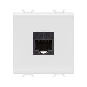 GEWISS - GEWGW10434 PRESA RJ45 - CATEGORIA 5e - UTP - 2 MODULI - BIANCO LUCIDO - CHORUSMART