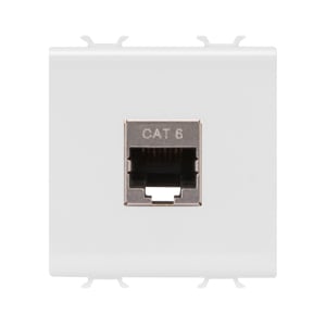 GEWISS - GEWGW10437 PRESA RJ45 - CATEGORIA 6 - FTP - 2 MODULI - BIANCO LUCIDO - CHORUSMART