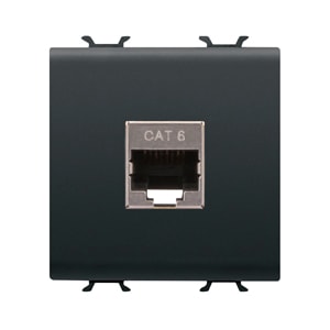 GEWISS GEWGW12437 CONNETTORE RJ45 2M CAT.6 FTP NERO