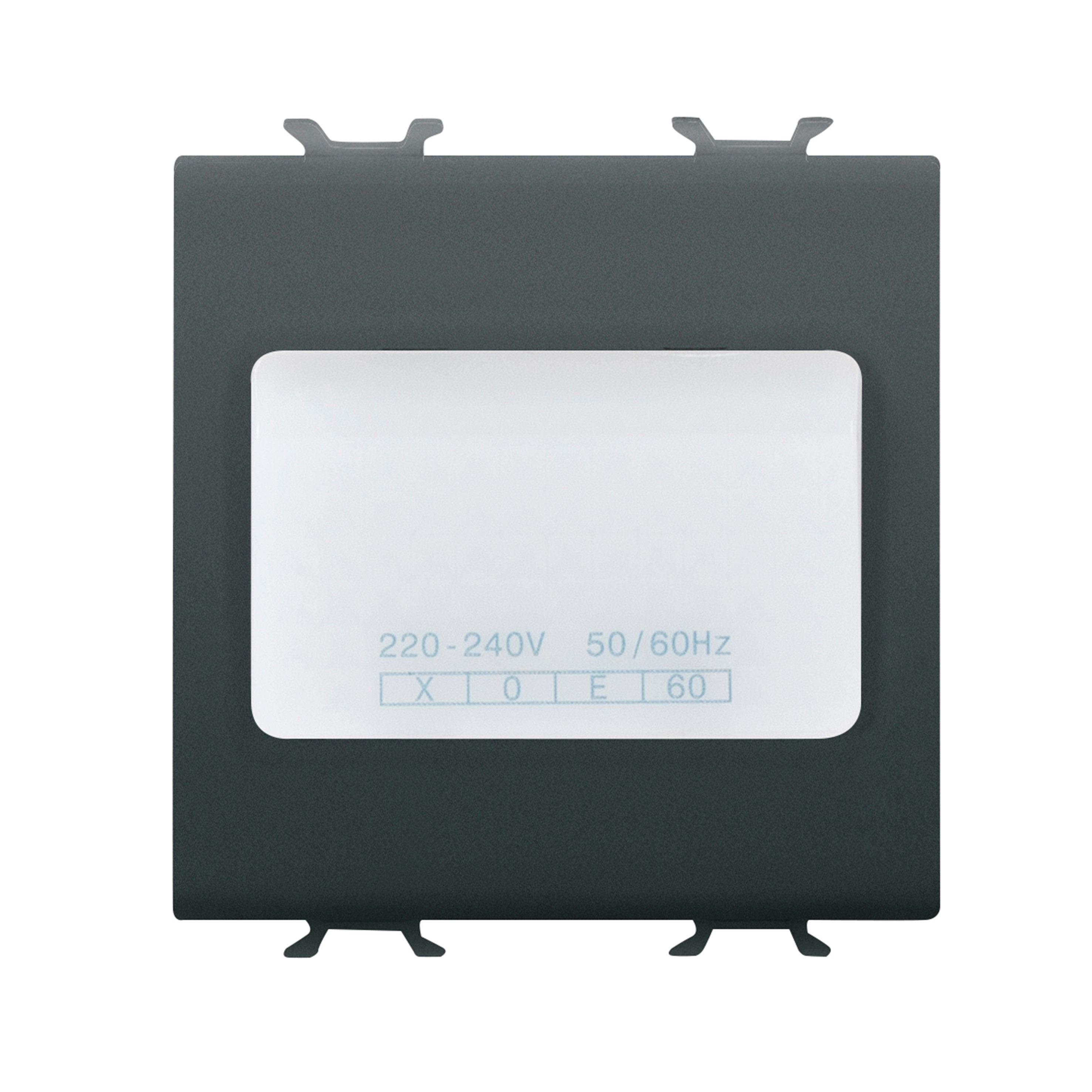 GEWISS - GEWGW12663 LAMPADA AUTONOMA DI EMERGENZA - 230Vac 50/60Hz 1h - 2 MODULI - NERO SATINATO - CHORUSMART