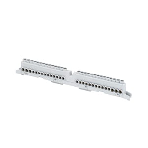GEWISS - GEWGW40408B MORSETTIERA A VITE - 80A - IP20 - BIPOLARE - POLO 1 N/T (2X16)+(7X10) POLO 2 N/T (2X16)+(7X10)