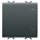 GEWISS - GEWGW12123 COMMUTATORE UNIPOLARE 250V ac - 10AX - NEUTRO - SIMBOLO SU-GIU' - 2 MODULI - NERO SATINATO - CHORUSMART