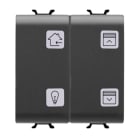 GEWISS GEWGW12787 PULSANTIERA 4 CANALI KNX - NERO