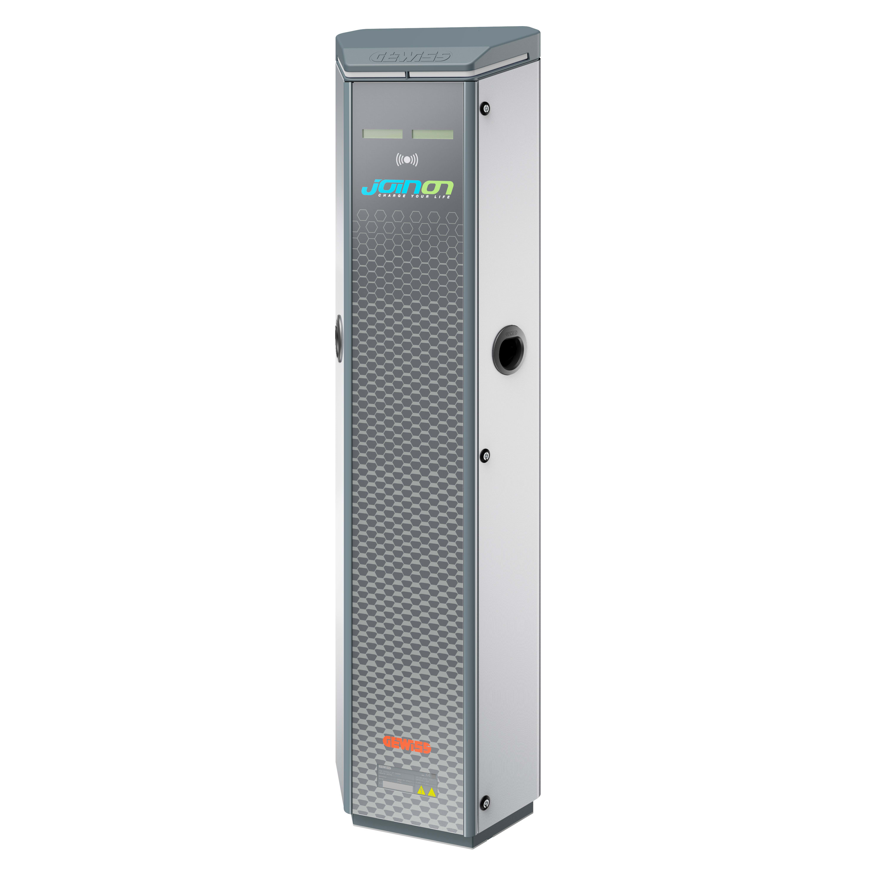 GEWISS - GEWGWJ1003R COLONNINA I-ON - STAZIONE DI RICARICA DA PAVIMENTO - RFID - 22 + 22 kW - IP55