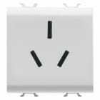 GEWISS - GEWGW10392 PRESA STANDARD CINESE - 250 V ac - 2P+T 16 A - 2 MODULI - BIANCO LUCIDO - CHORUSMART