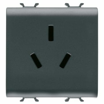 GEWISS GEWGW12391 PRESA STD.CINESE 2P+T 10A CH/BK
