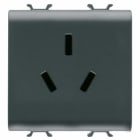 GEWISS GEWGW12391 PRESA STD.CINESE 2P+T 10A CH/BK