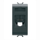 GEWISS - GEWGW12401 PRESA TELEFONICA STANDARD INTERNAZIONALE - RJ11 - MORSETTI A VITE - 1 MODULO - NERO SATINATO - CHORUSMART