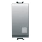 GEWISS - GEWGW14133 PULSANTE UNIPOLARE 250V ac - NA 16A ILLUMINABILE - CON LENTE NEUTRA SOSTITUIBILE - 1 MODULO - TITANIO - CHORUSMART